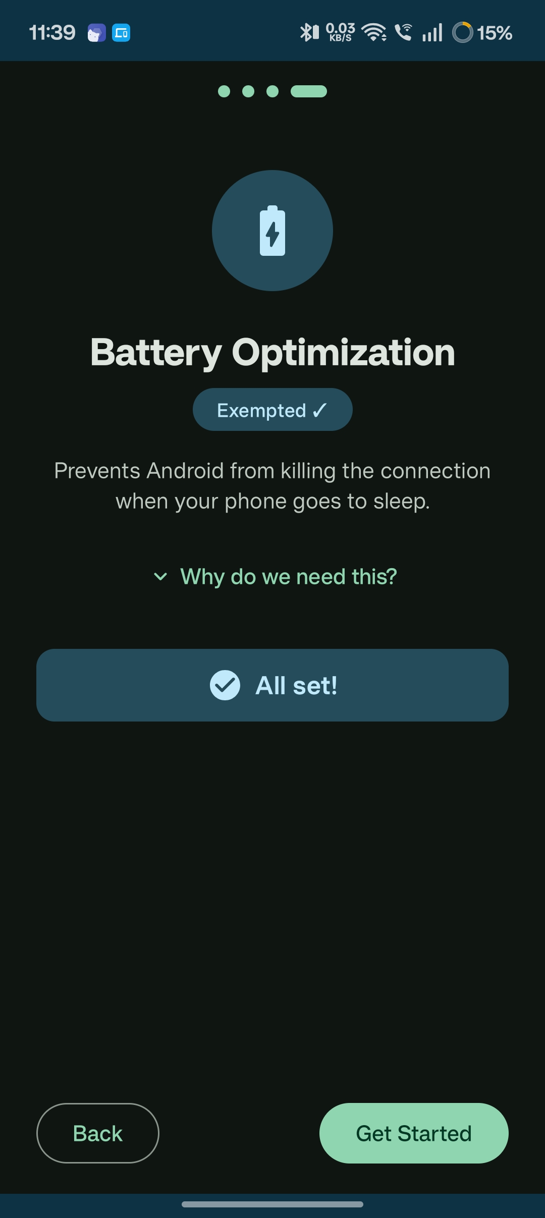 Allow background activity permission in Input Leaf
