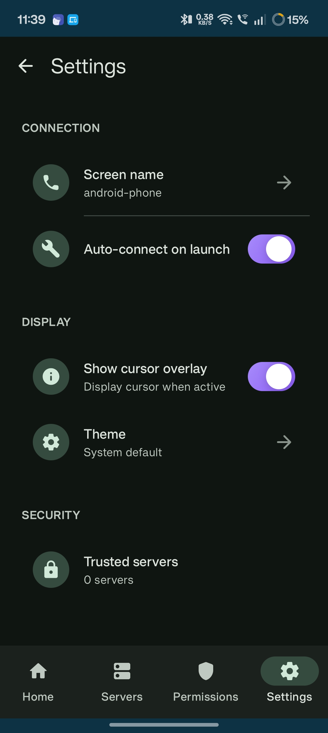 Input Leaf pointer speed settings